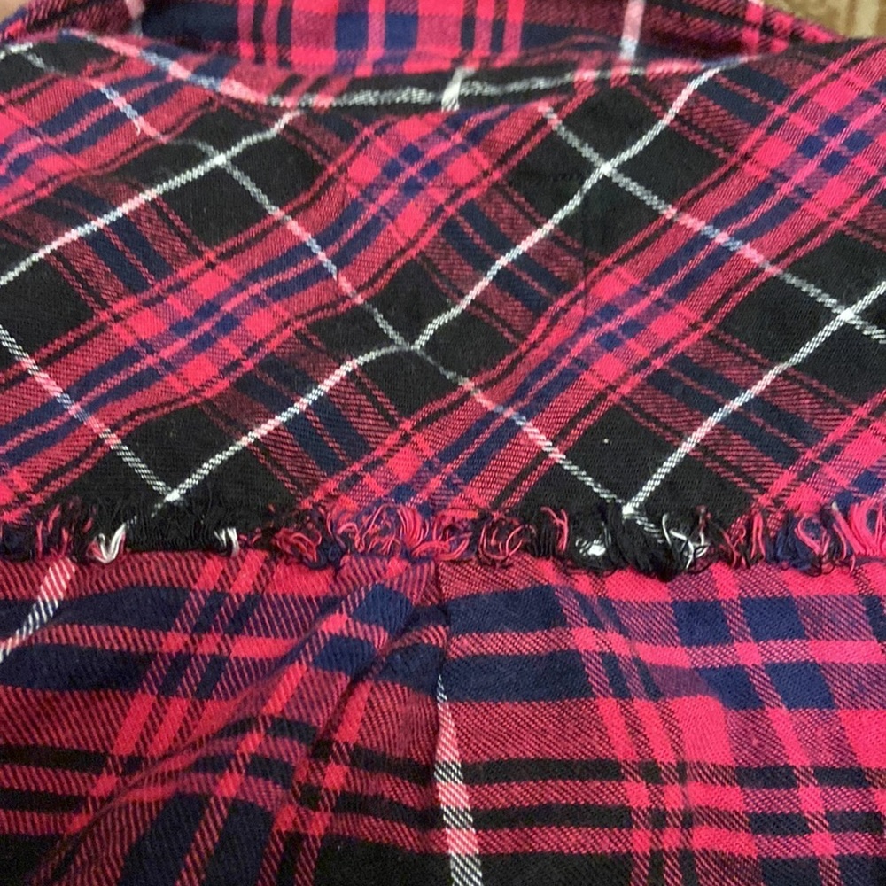 Rails Size Small Brock Plaid Raw Hem Flannel Butt… - image 8